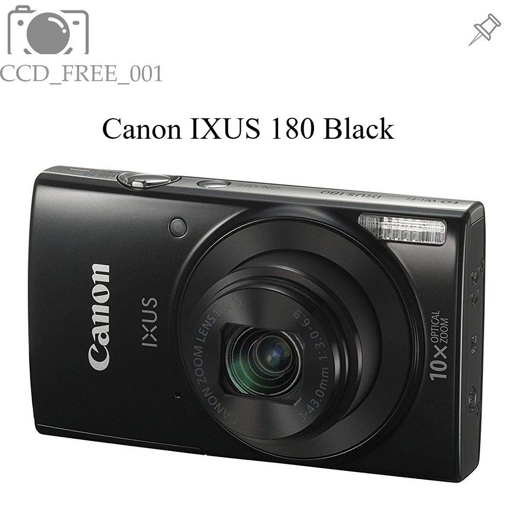 Canon IXUS 180 Digital Camera 20MP 10x Optical Zoom Wi-Fi Black Fast Shipping
