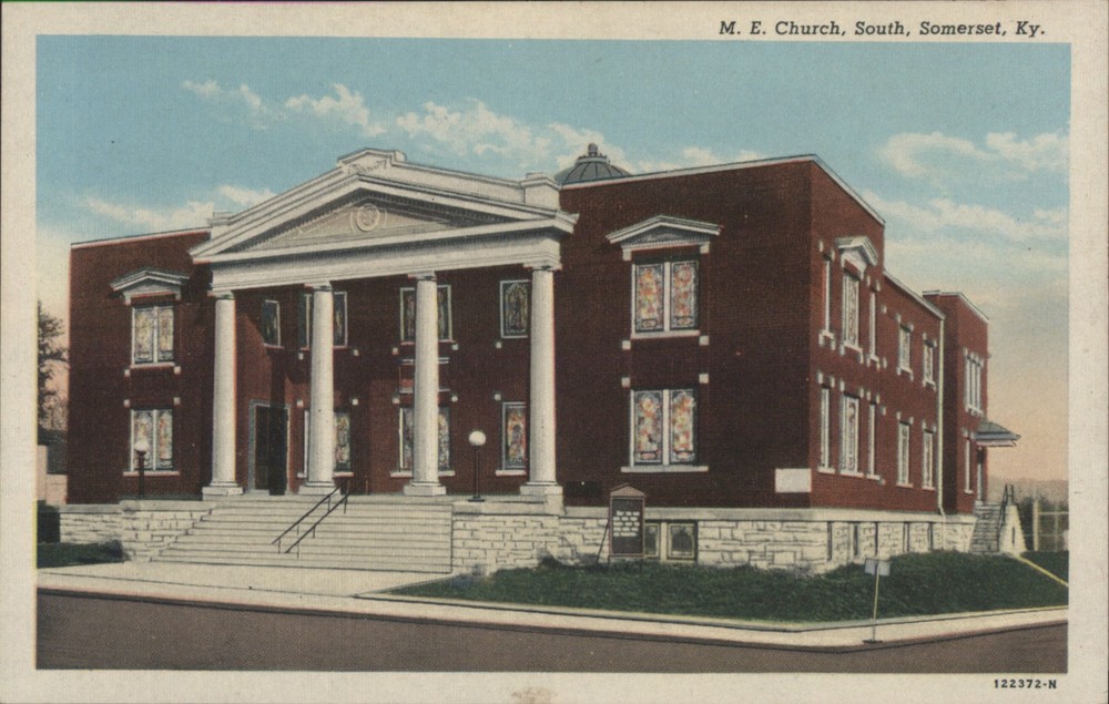 Somerset, Kentucky KY M. E. Church, South Teich Original Vintage Postcard