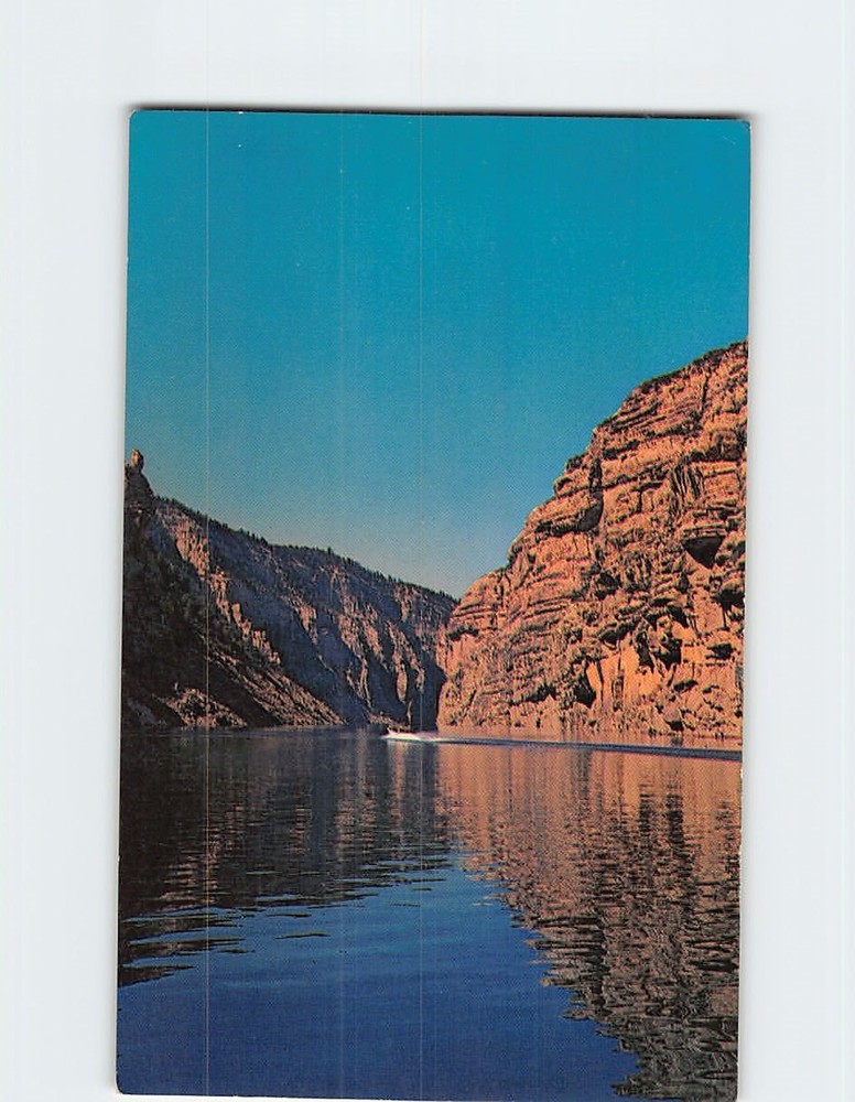 Postcard Flaming Gorge Reservoir Wyoming Utah USA North America