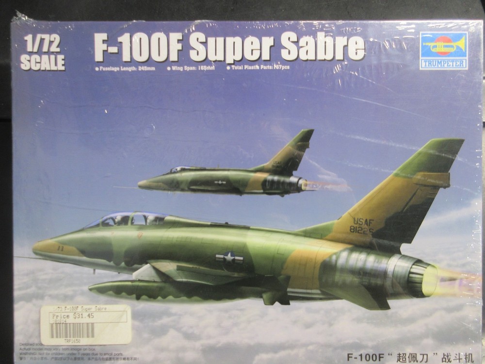 trumpeter 1/72 NORTH AMERICAN F-100F SUPER SABRE   #01650 factory sealed