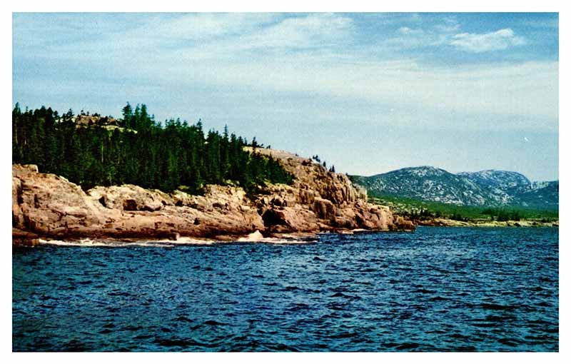 Postcard MOUNTAIN SCENE Mt. Desert Island Maine ME m/09 AT2381