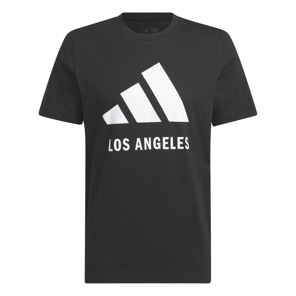 adidas Key City Los Angeles Graphic Crew Neck Short Sleeve T-Shirt Mens Black Ca