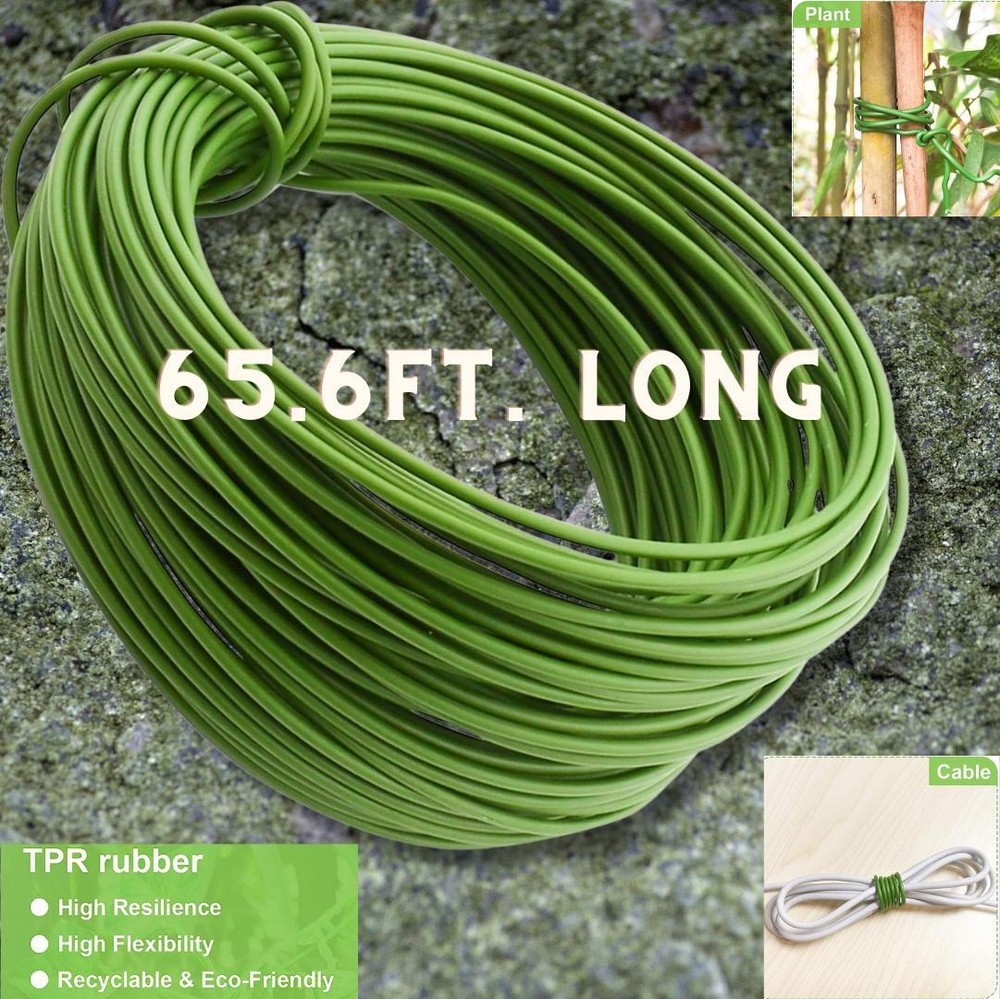 Garden Wire Ties Plant Soft Ties 65.6 Feet Wire Ties Green Coated for Plant Home