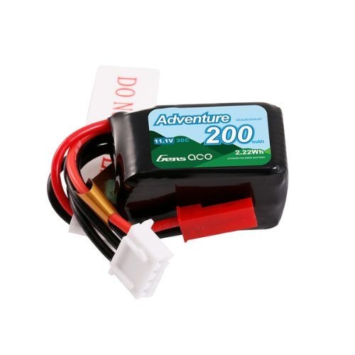 200mAh 3S 11.1V 30C Gens ace Lipo Battery Pack with JST Plug-image