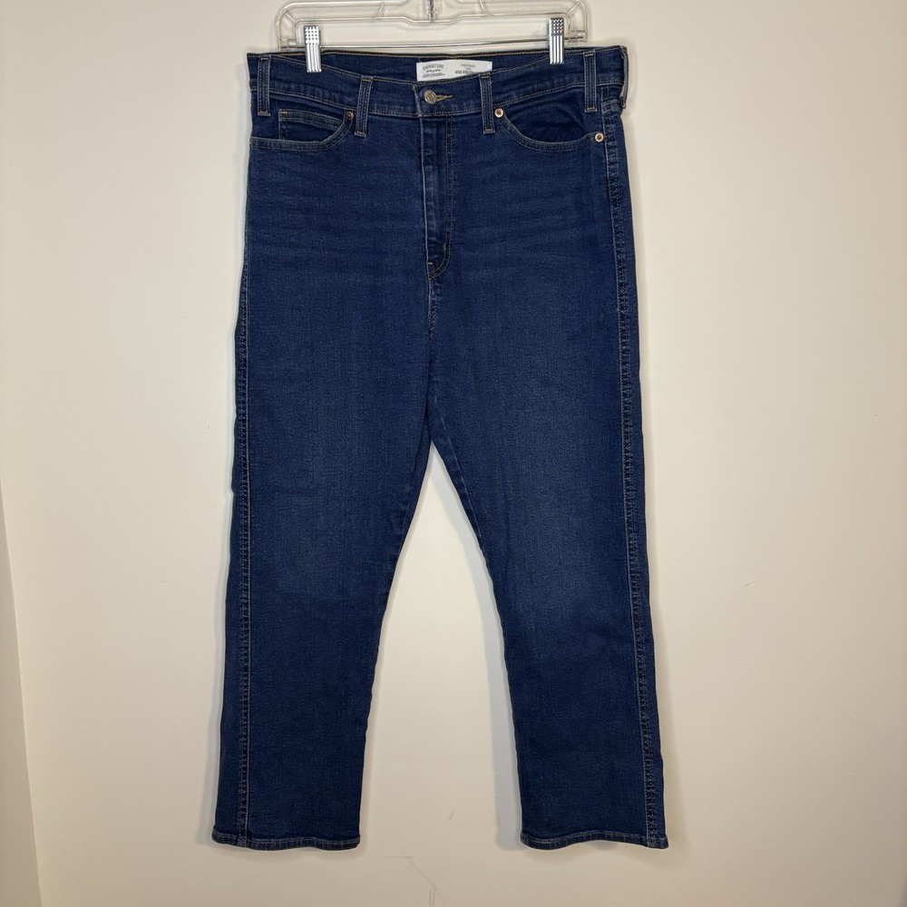 Signature By Levi Strauss Heritage High Rise Straight Jeans Size 33