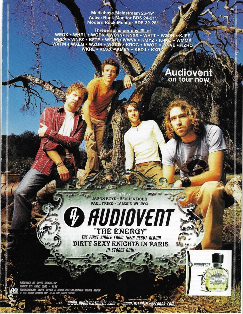 AUDIOVENT Vintage Energy 2002 PROMO TRADE AD Poster for Dirty Sexy MINT 8.5x11