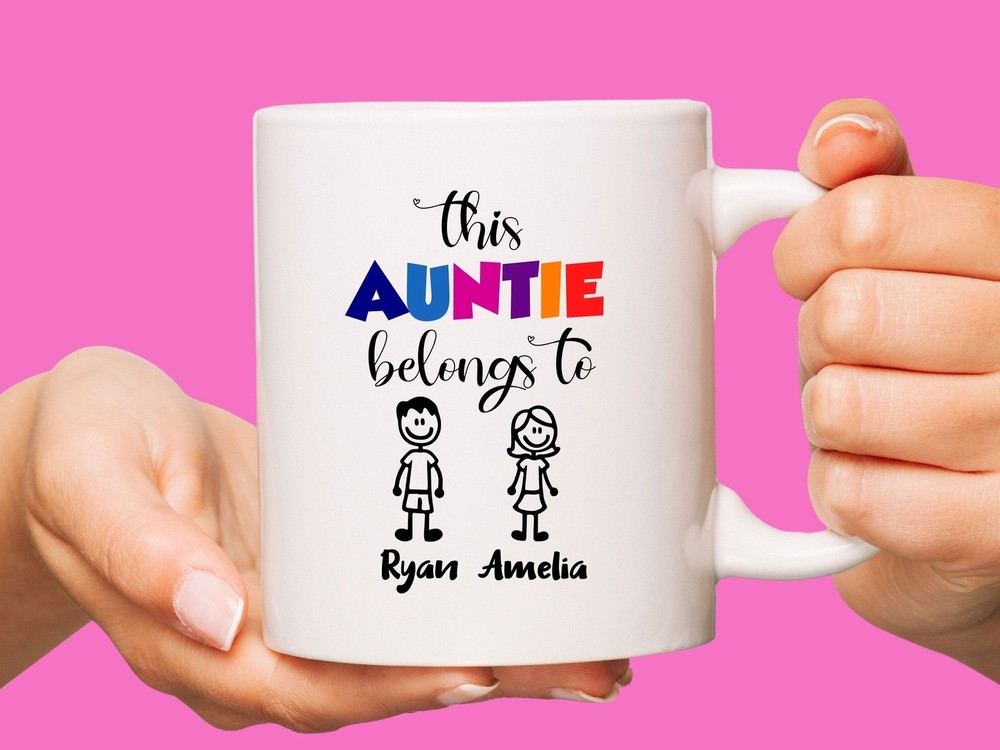 Custom Coffee Mug This Auntie Belongs To Custom Auntie Gift Mug Auntie Birthday