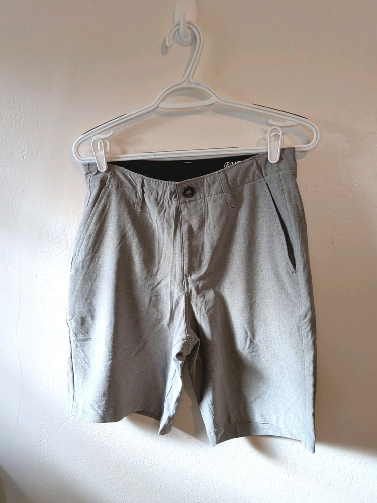 VOLCOM True to This Flat Front Chino Shorts Gray Men's Size 28