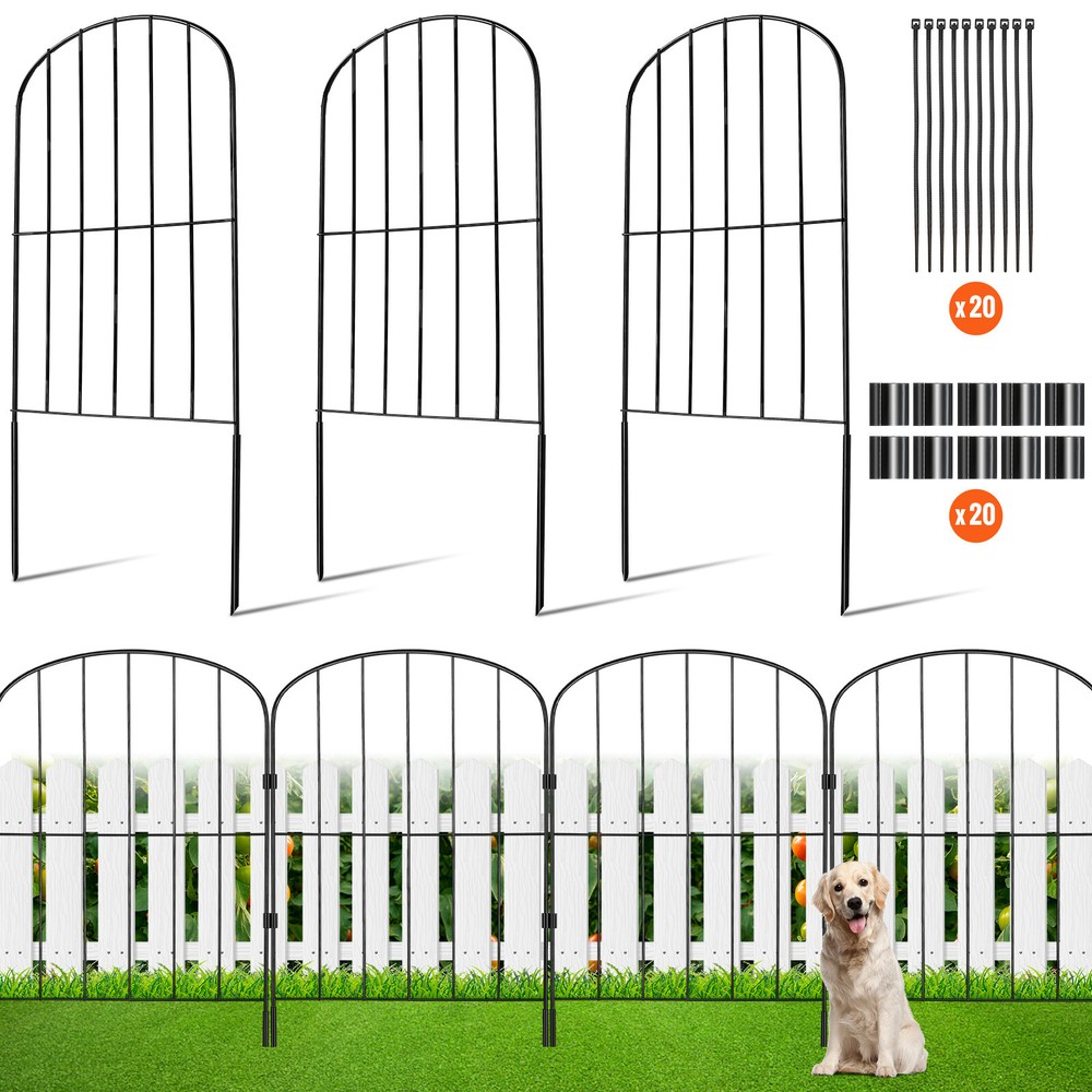 VEVOR Garden Fence 24in(H) x11ft(L) Decorative Garden Fencing Panels 10 Pack