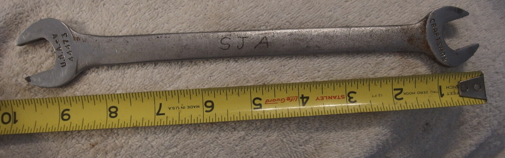 44473 V CRAFTSMAN USA -V- OPEN END THIN TAPPET WRENCH ~ 5/8