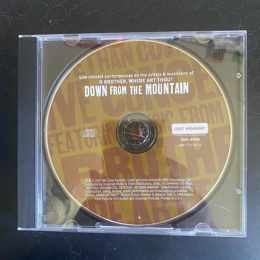 Various Artists – Down From The Mountain CD 2001 Live Folk Country Lost Highway