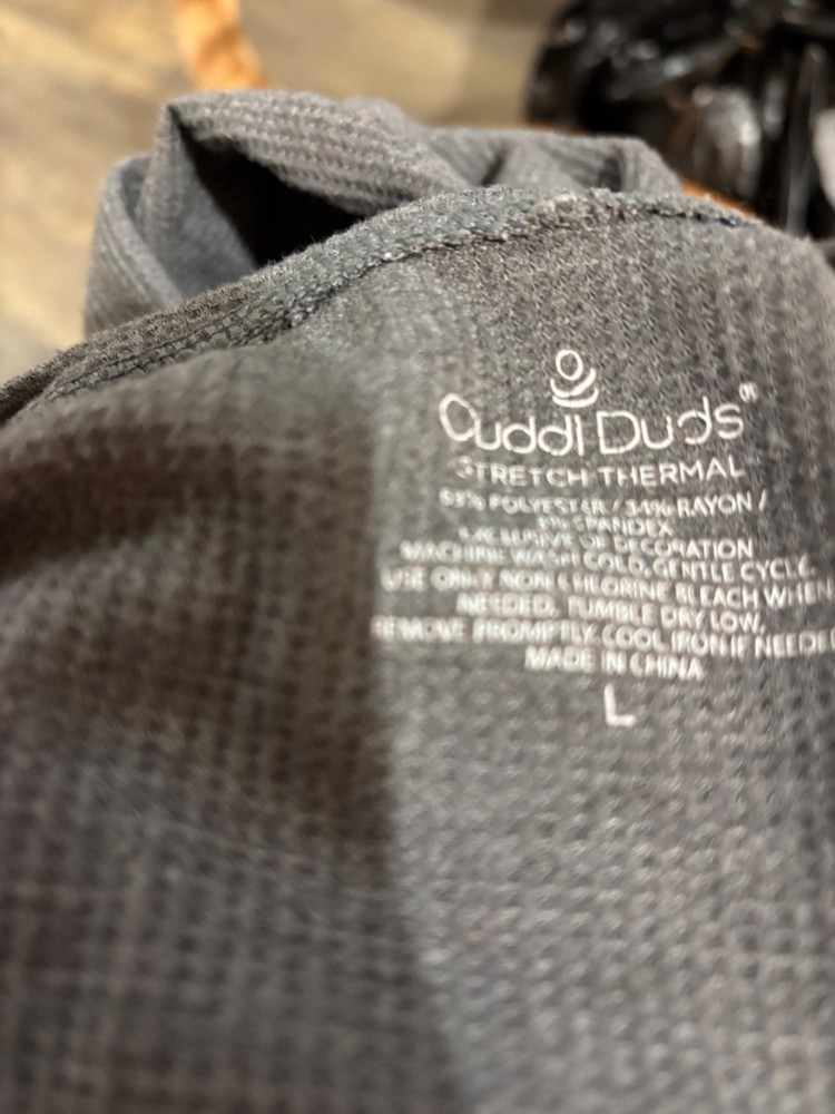 cuddle duds womens tops size l gray hoodie