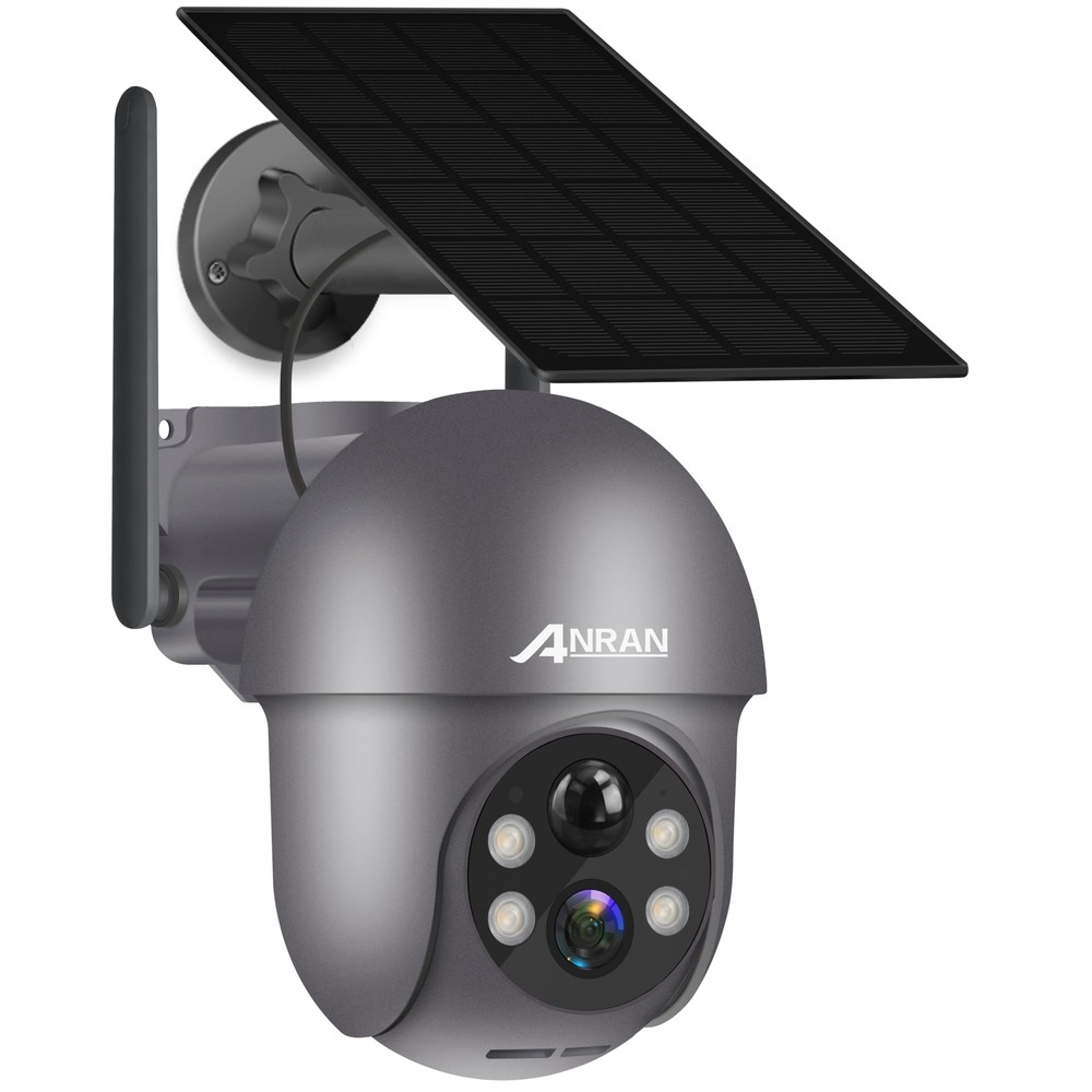 Security Camera Wireless Outdoor with 360° View, 2K Solar Outdoor Camera with...