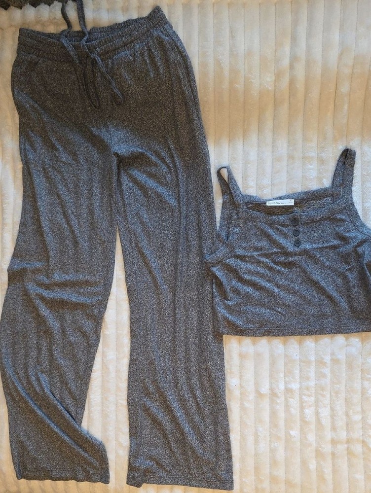 Zenana Outfitters Gray Knit Lounge Set - Tank Top & Pants
