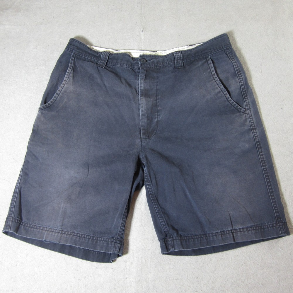 St. John's Bay Chino Shorts Men's Sz 36 Blue Faded Cotton 10