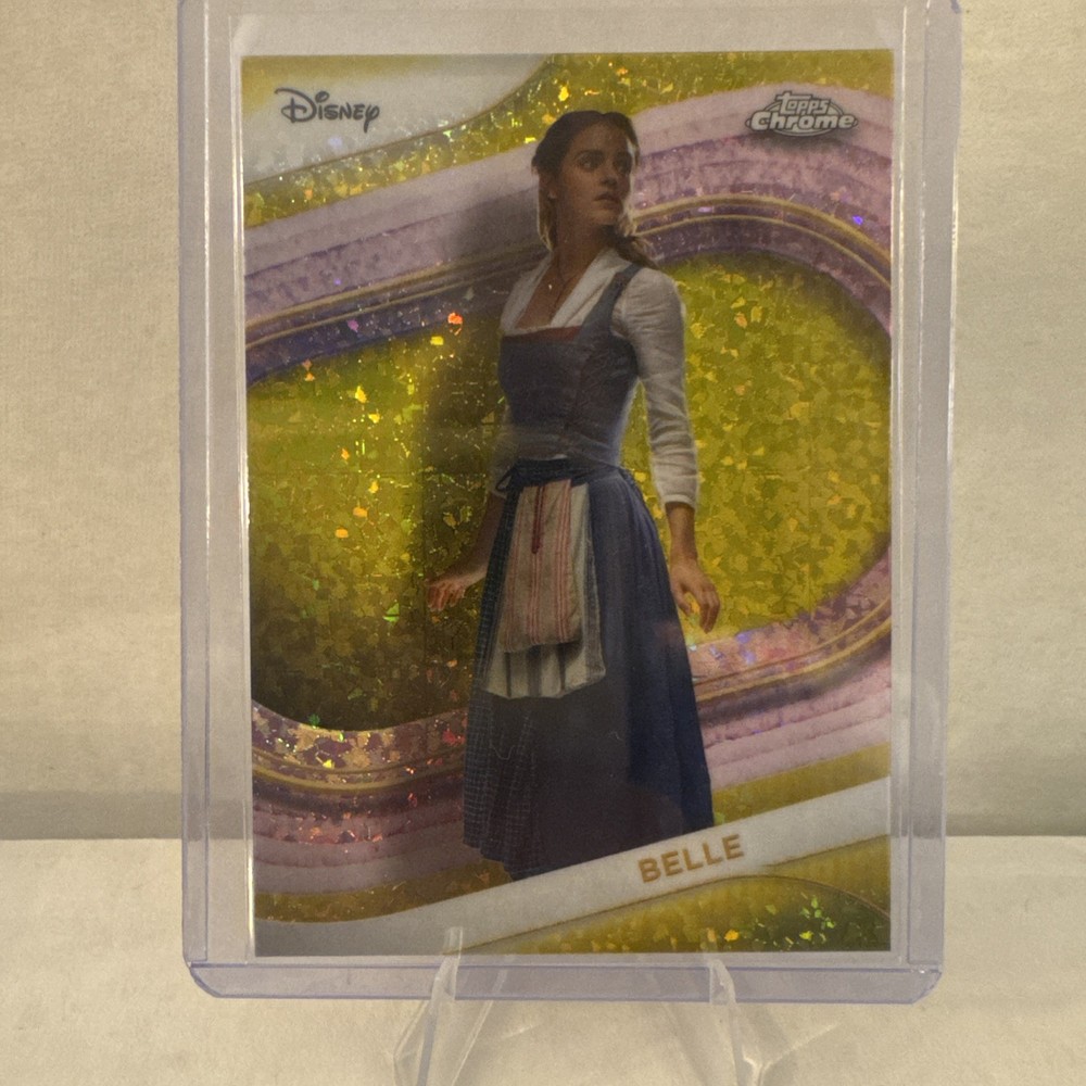 2025 Topps Chrome Disney Belle Yellow Mini Diamond Refractor - Emma Watson