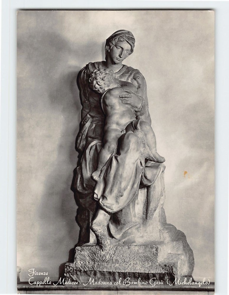 Postcard Madonna with the Infant Jesus Medicean Chapels Florence Italy