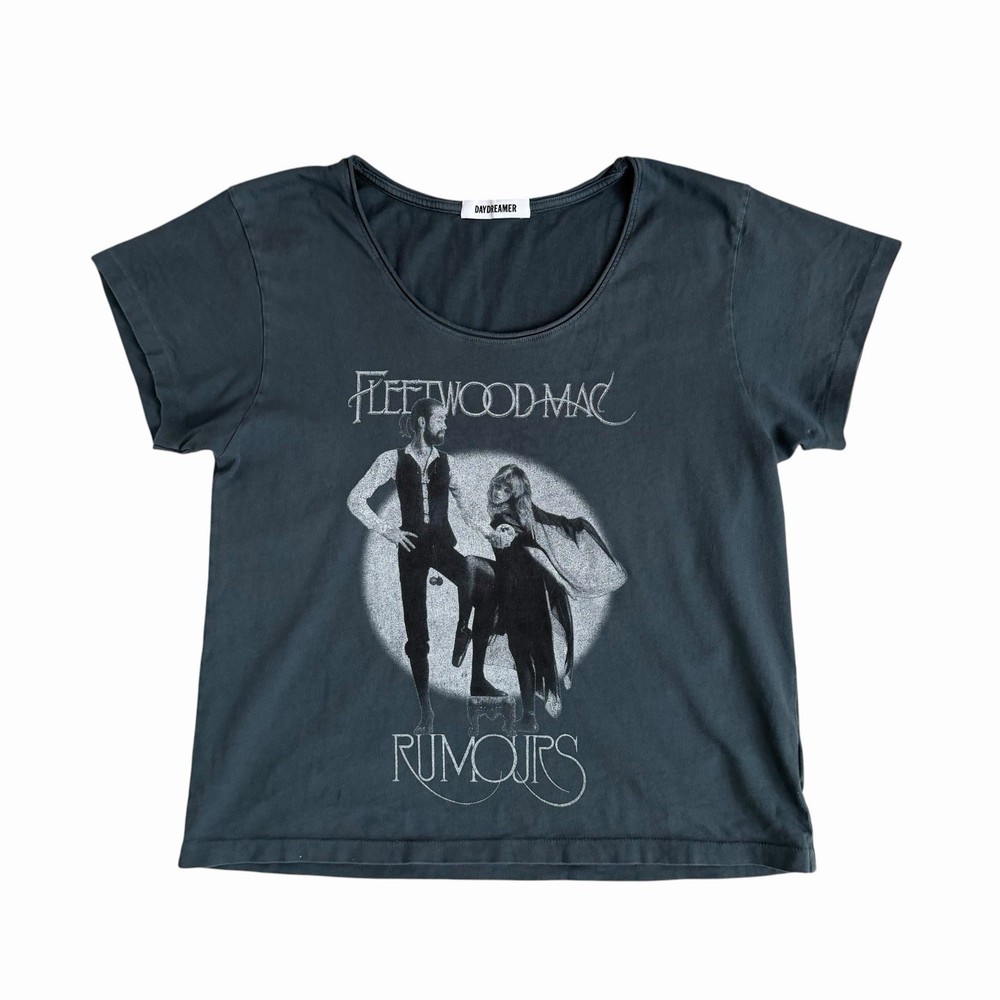 Daydreamer Women’s Fleetwood Mac Rumours U-Neck T-Shirt Gray Size Medium