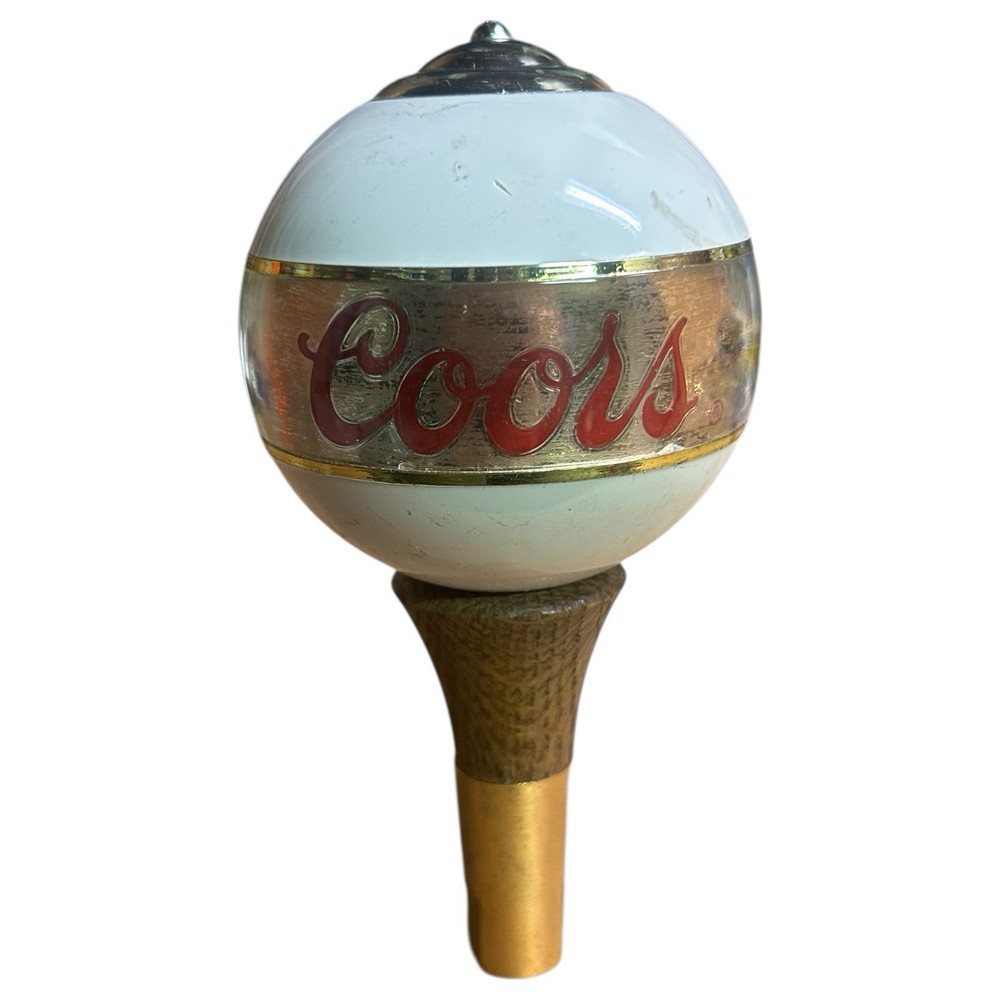 Vintage Coors Beer Tap Handle Wood w/ Plastic Knob 5