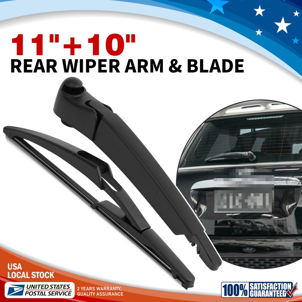 Rear Wiper Arm & Blade Set 11+10 Inch All-Season Windshield Wipers