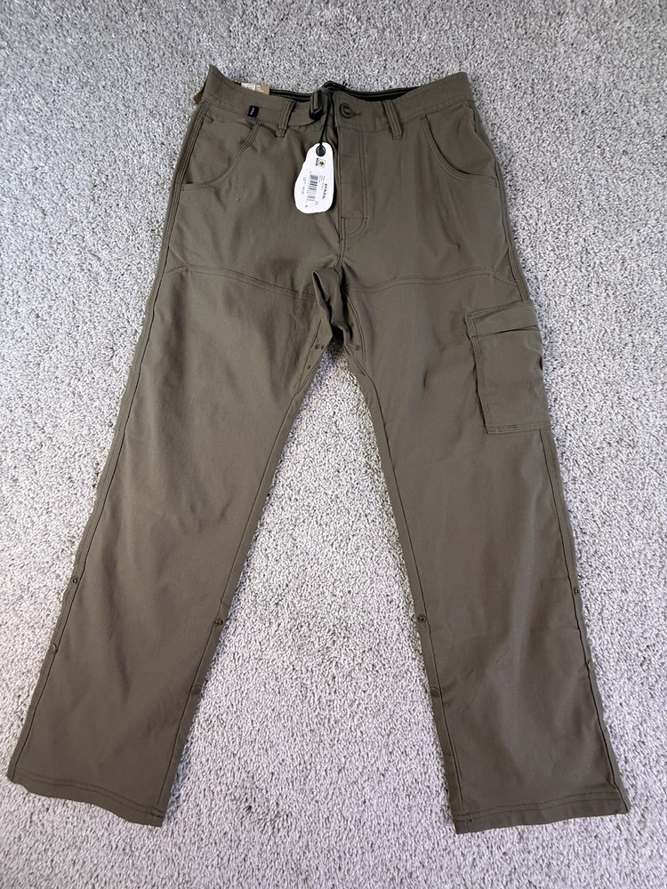 NWT Men’s PrAna Stretch Zion Relaxed Fit Pants II Hiking Slate Green 30 X 30