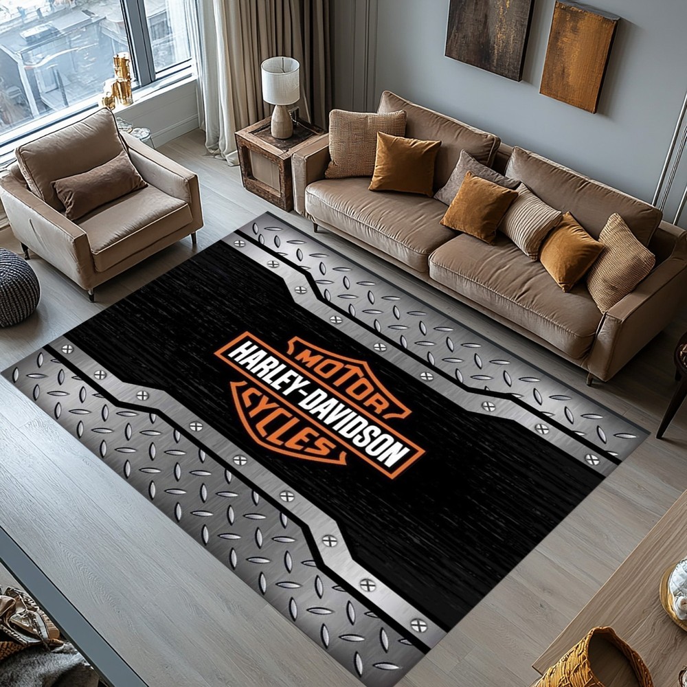 Harley Rug, Harley Rugs, Harley Hall Carpet,Harley Themed  Rug,Harley Design Rug