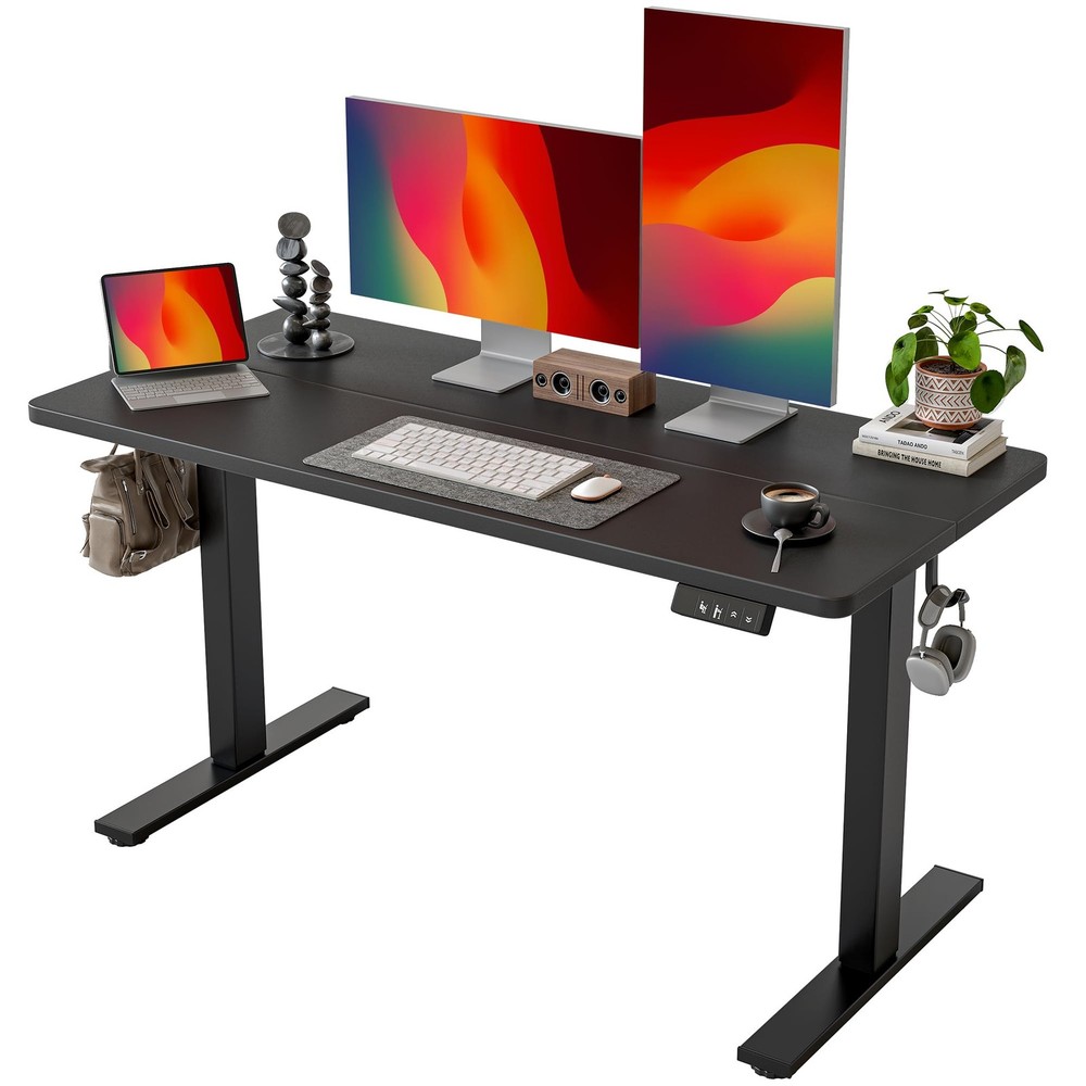 Standing Desk 55 x 24 inch, Electric Height Adjustable with Splice Board, Sta...