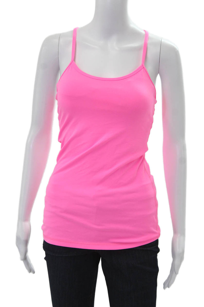 Lululemon Womens Pink Sleeveless Camisole Polyester Round Neck 80s Basic Size 4Free Shipping in US $100+ Orders | $6.95 Orders Below