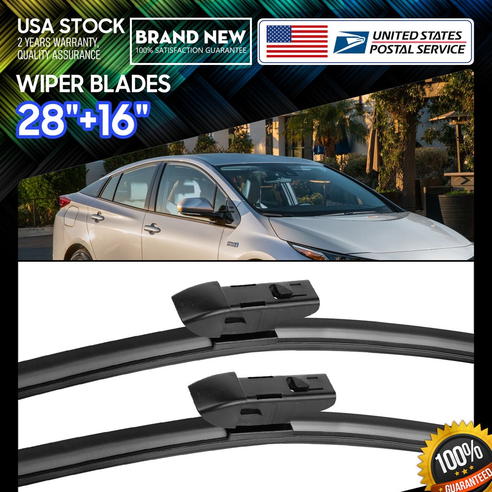J-Hook 28''+ 16'' Premium Bracketless Windshield Wiper Blades All Season Premium