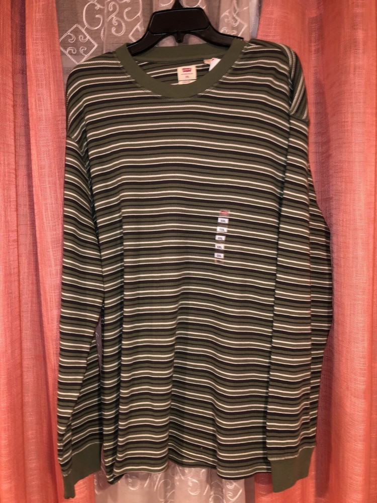 NWT Levis Levi's Mens Sweater Green Khaki Original Syle XXL  $44.50