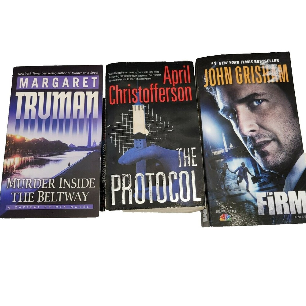 John Grisham Margaret Truman April Christofferson Book Lot 3 Paperback Mystery