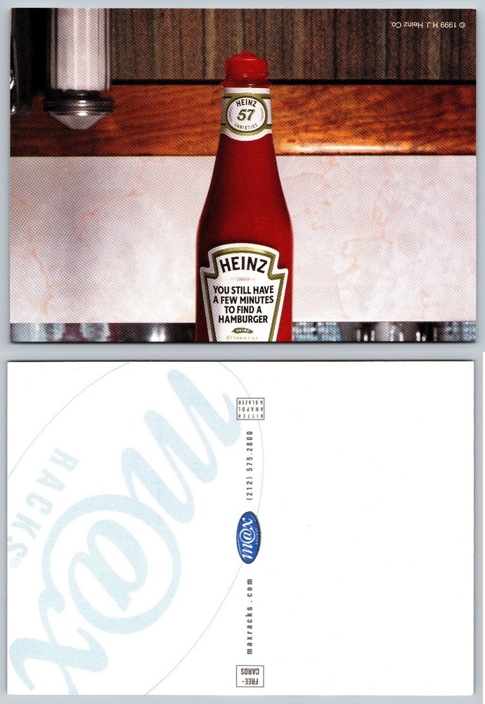 1999 Heinz Ketchup Ad Postcard - 