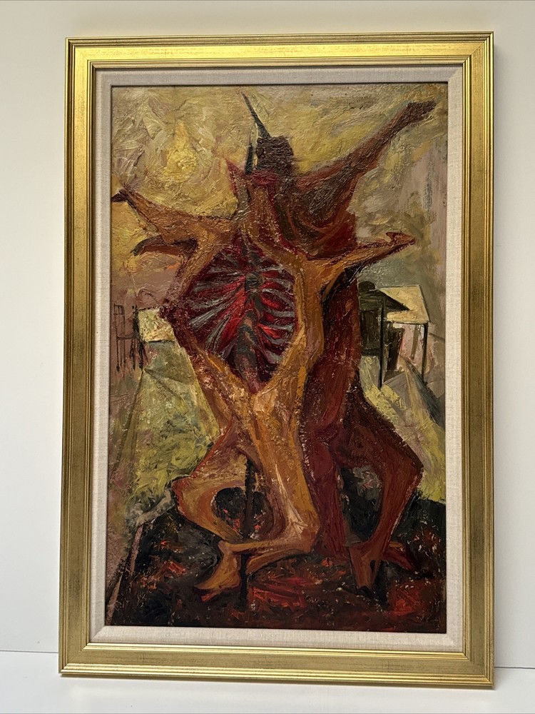 Mid Century Painting Abstract Expressionism Expressionist Cubist Still Life