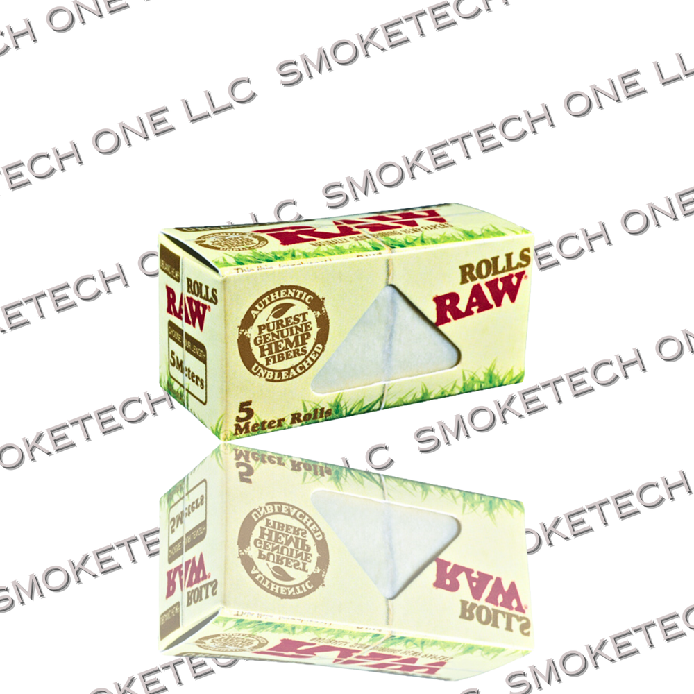 RAW Organic Rolling Papers 5 Meter Unbleached Natural Smoking Accessory