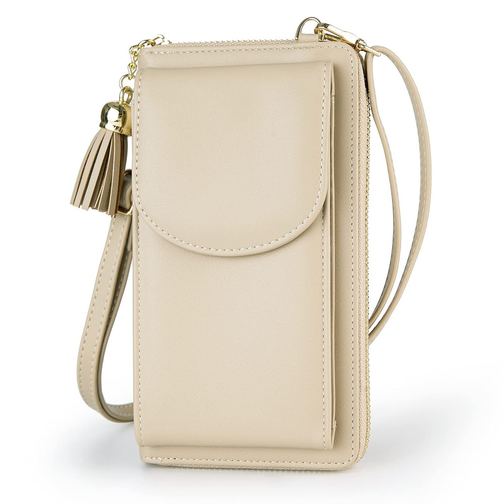 Womens Crossbody Bag Big Tassels Small Cell Phone Shoulder Purse Leather Trav...