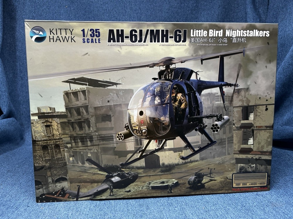Kitty Hawk AH-6J/MH-6J Little Bird Nightstalkers 1/35 Scale Helicopter Model Kit