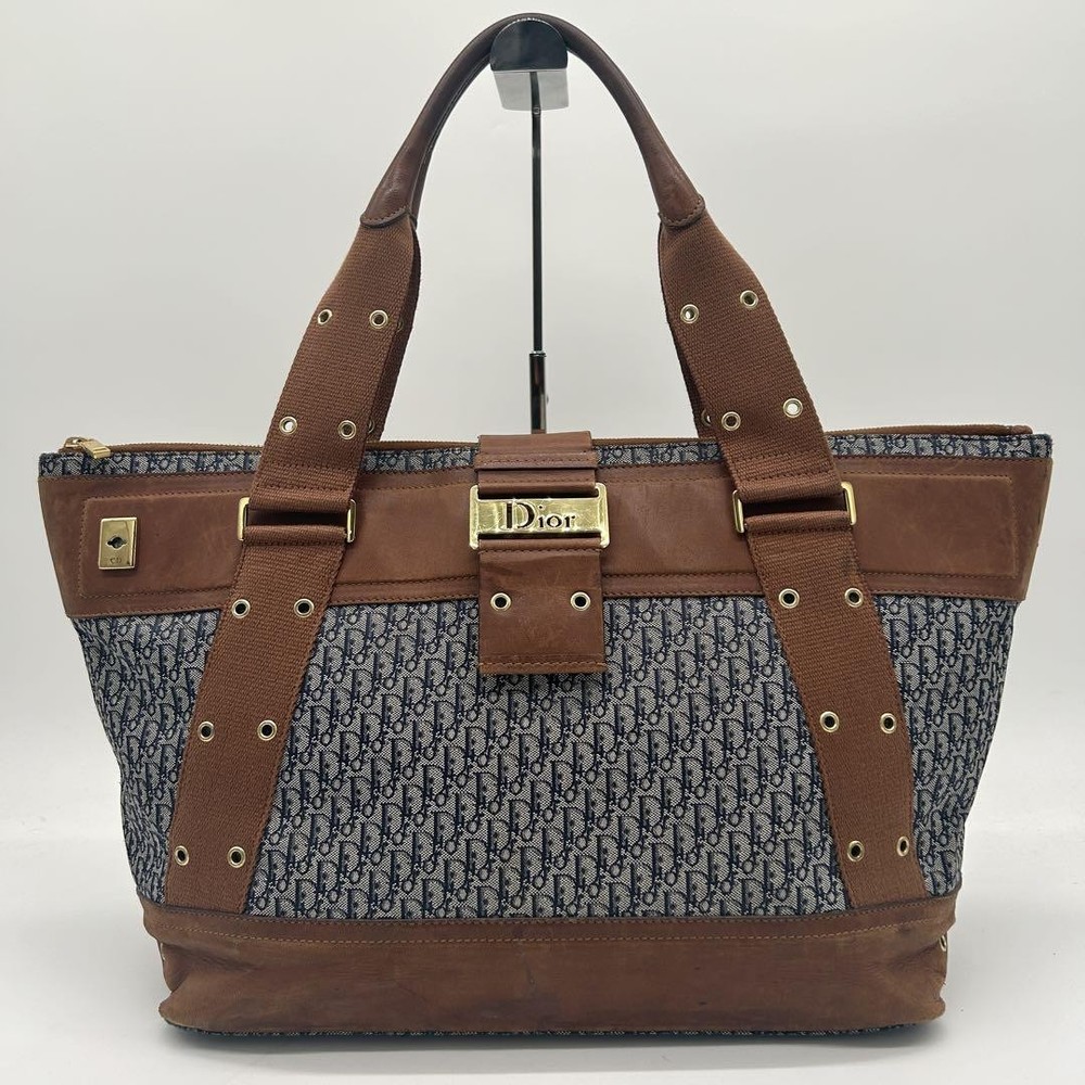 Dior Trotter Navy Vintage Street Chic Designer Handbag