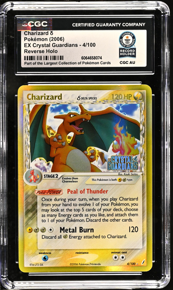 2006 Pokémon Charizard δ Reverse Holo EX Crystal Guardians #4 CGC AUTHENTICRCH IS ACCEPTING CONSIGNMENTS! UP TO 95% PAYOUTS!