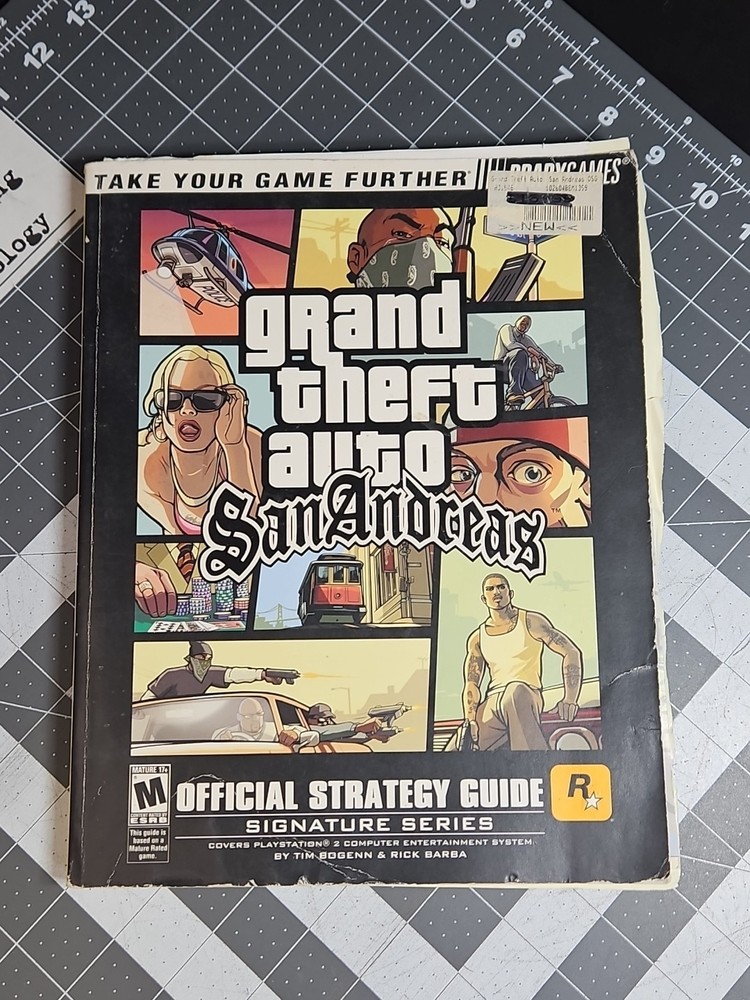 Grand Theft Auto: San Andreas Official Strategy Guide Loose Map Worn Used GUC