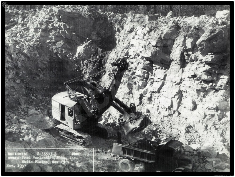 1937 Mack Trucks New Metal Sign: Dump Truck w Northwest Engin. Model 78 Shovel