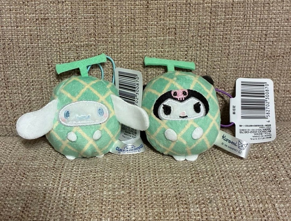 Sanrio Kuromi Melon Cinnamoroll Fruit Mascot Set Official Plush Toy Japan