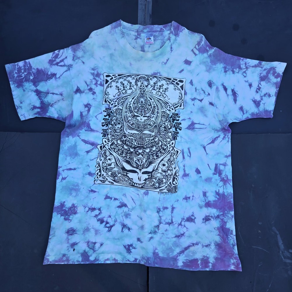 Vtg 80s Made In USA Single Stitch Jester 1986 Tie Dye Shirt Men XL Grateful Dead