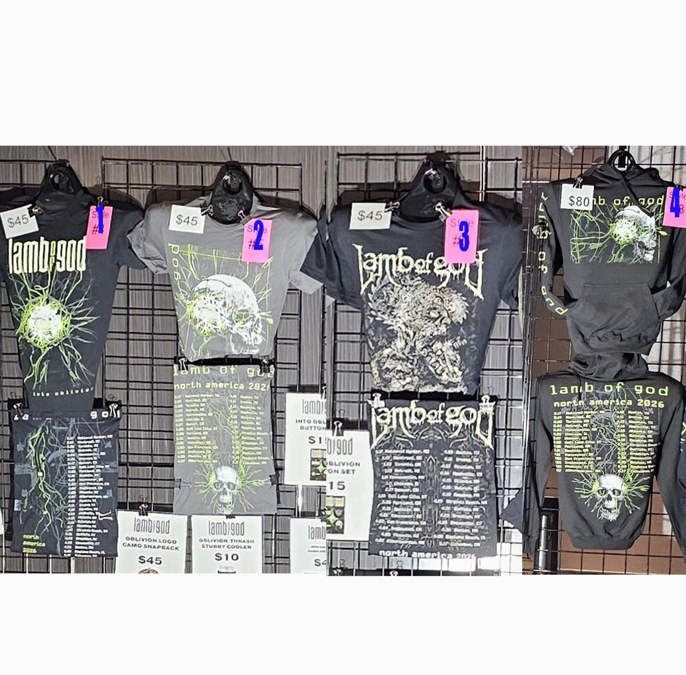 Custom Lamb Of God North America Tour 2026 T-shirt reprint