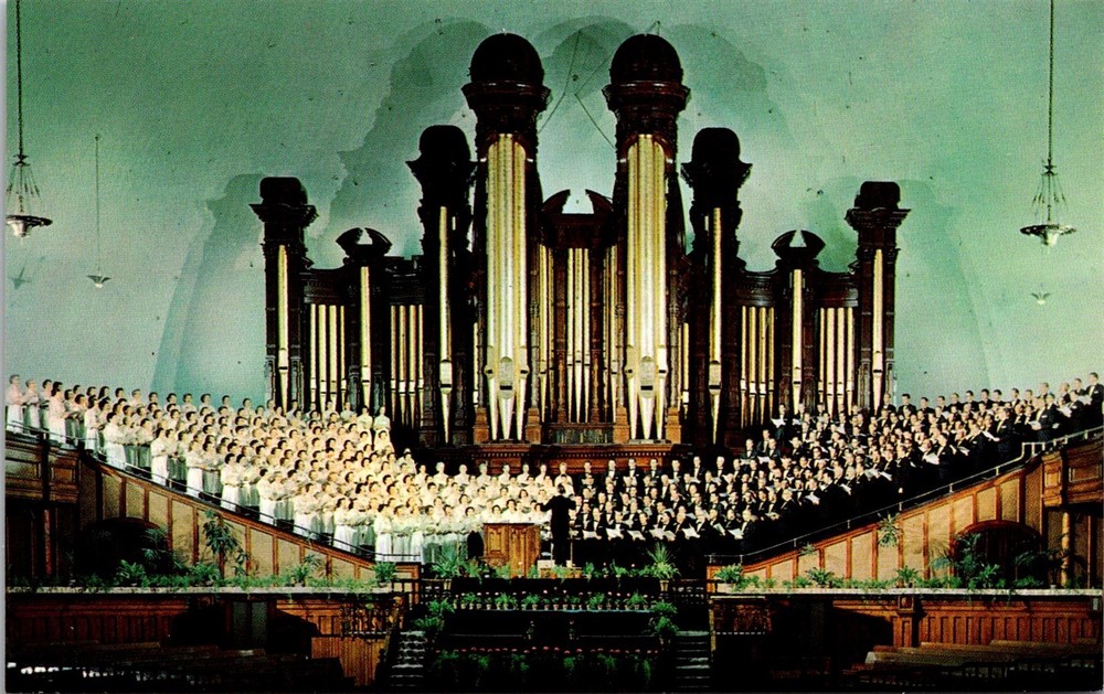 Dr Jim Stamps Postcard Salt Lake City Mormon Tabernacle Choir And Organ