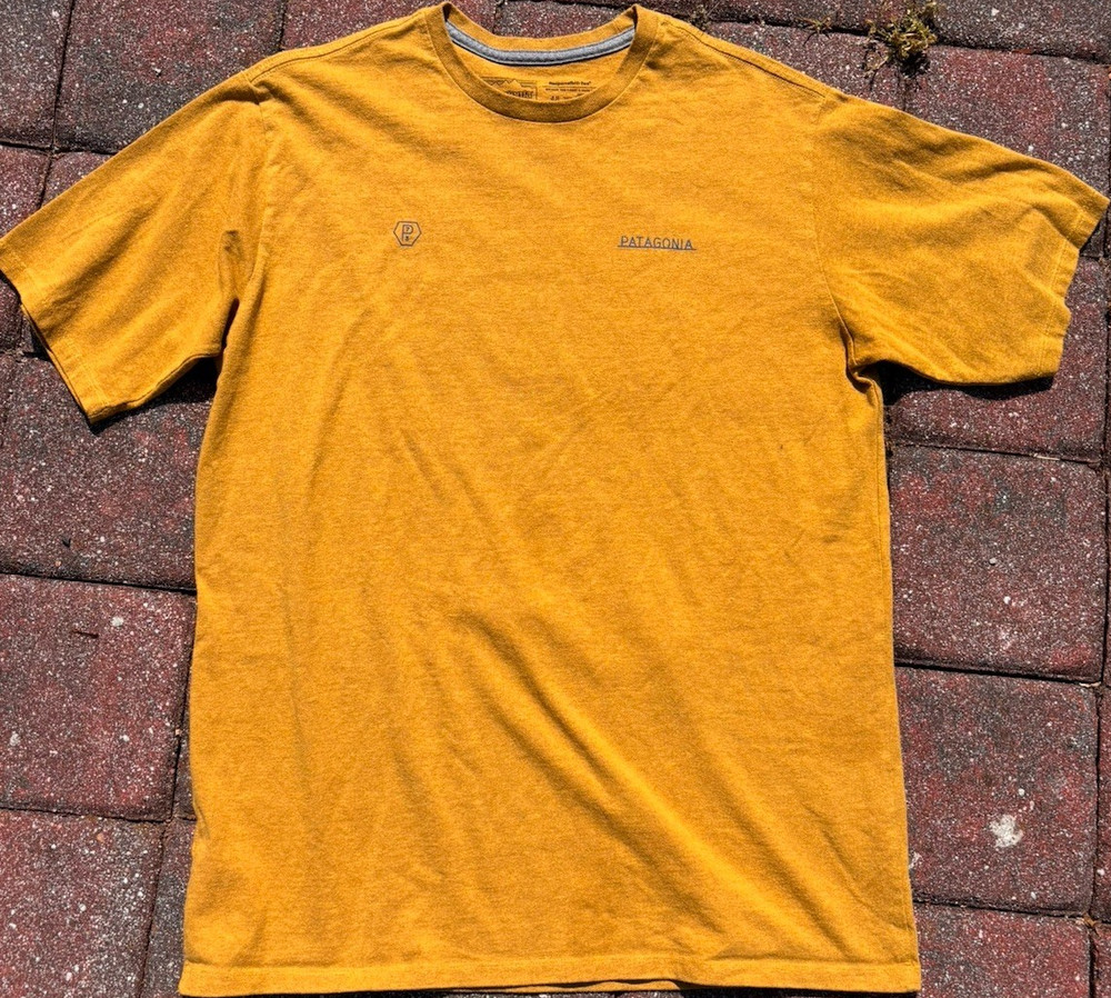 Patagonia short-sleeve T-shirt, crew neck. Yellow Responsibili-Tee Men's S