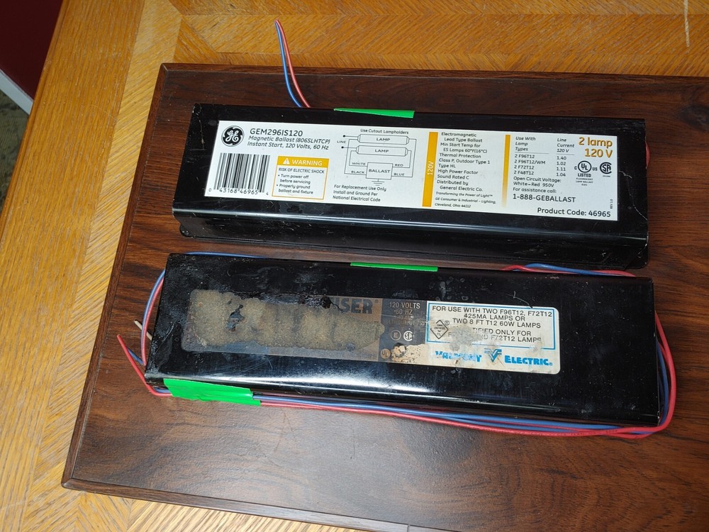 GEM296IS120 Magnetic Ballast (806SLHTCP) Instant Start & Valve Electric F96T12