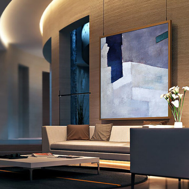 Superior Gray Light Luxury Modern avant-garde Abstract Painting hand-painted