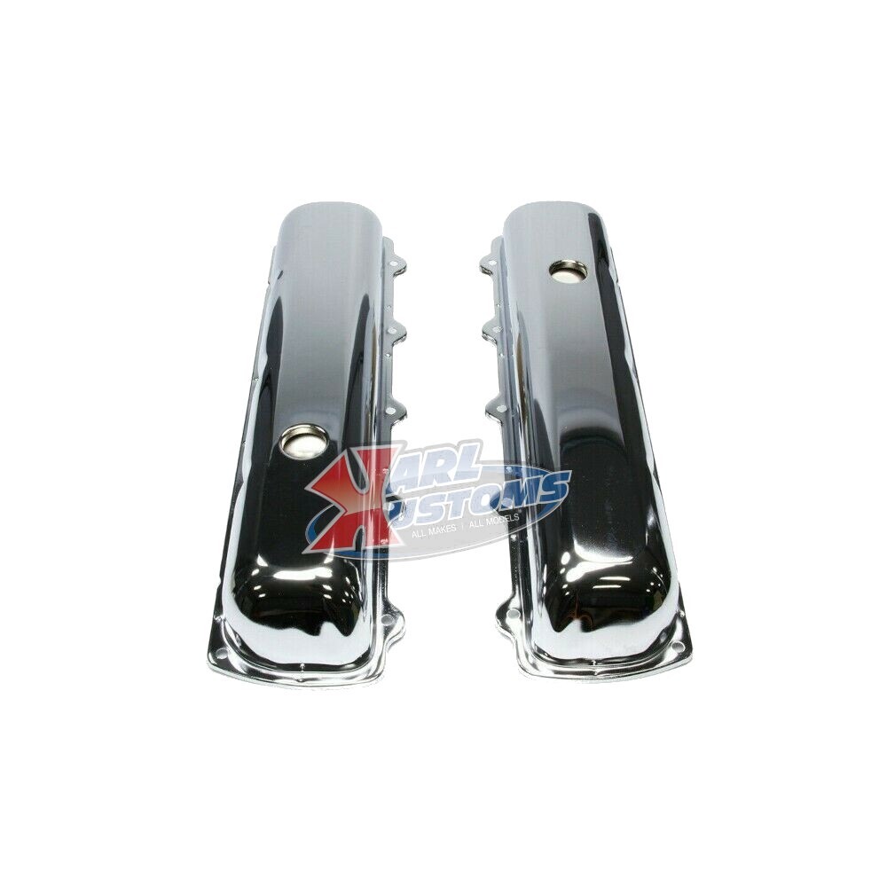 Oldsmobile 330-455 V8 Engine Short Style Chrome Plated Steel Valve Covers