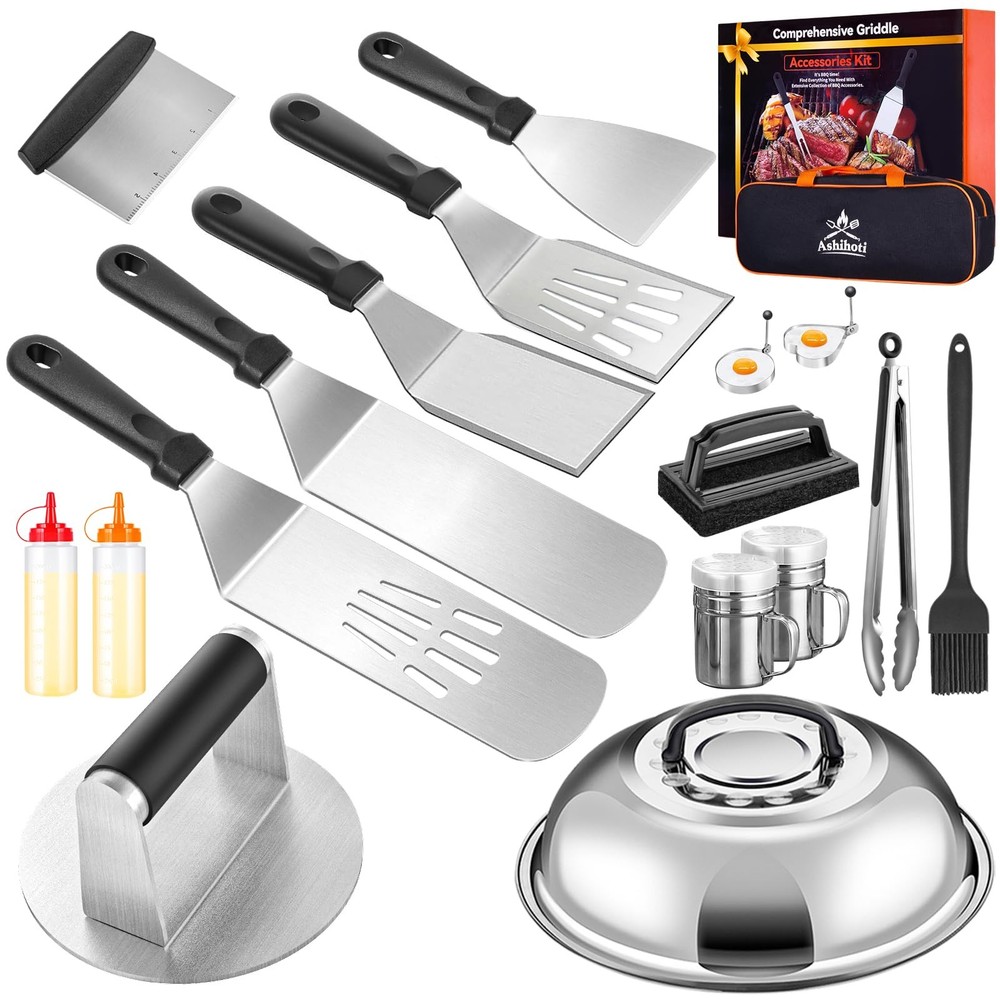 19-Piece Blackstone Griddle Accessories Set with Smashed Burger Press