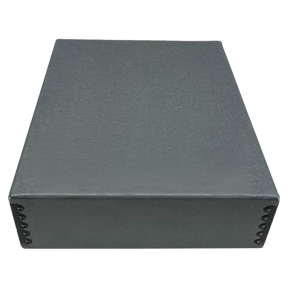 Gray Acid-Free Archival Storage Box 9.75x12.75x3 Drop Front Museum Case-image